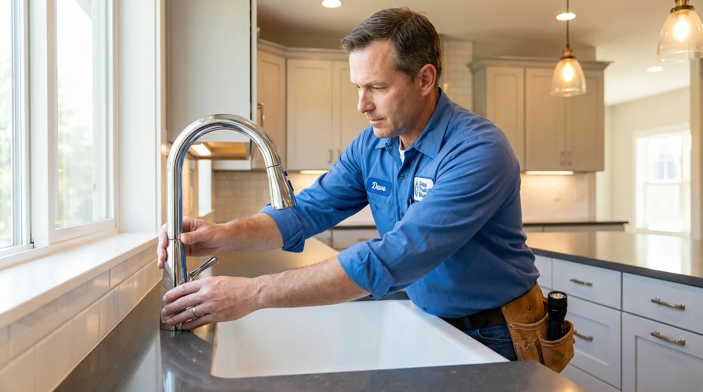 Kitchen faucet installation by Johns Plumbing LLC in Flourtown